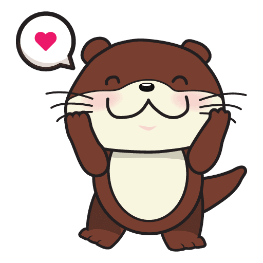 The Otter Barista mascot